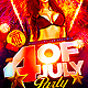 Four of July Party Flyer Template PSD - GraphicRiver Item for Sale