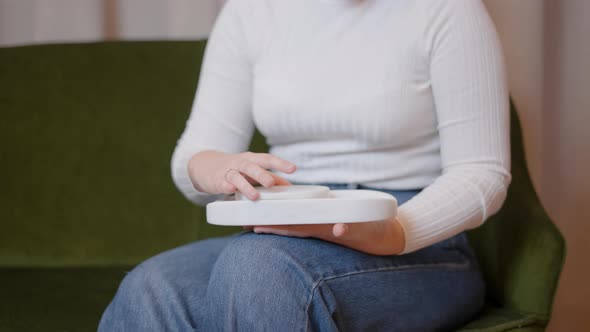 Woman Product Designer Checking Prototype of New Design Product  Jewellery Box