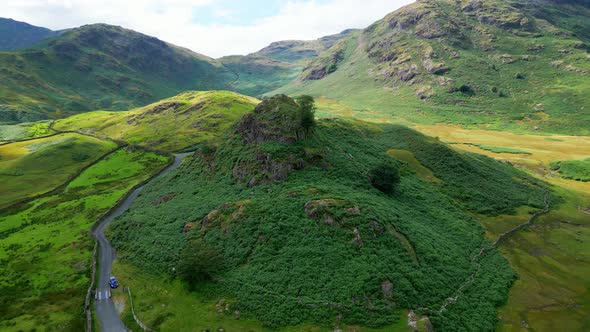 Amazing Landscape of Lake District National Park From Above  Travel Photography