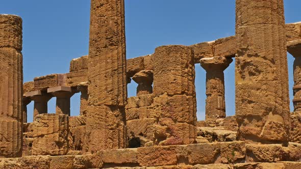 Agrigento,Valley of the Temples, Syracuse, Sicily, Italy. The Temple of Juno is dated 450 BC