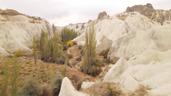 Cappadocia Landscape Aerial View. Turkey. Goreme National Park