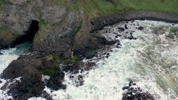 Aerial View of Dunluce Castle County Antrim Northern Ireland