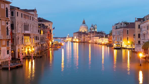 Time Lapse of the Grand Canal in Venice Italy