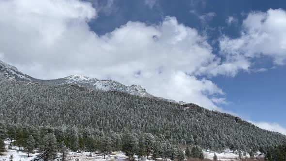 Time Lapse of clouds above the Rocky Mountains