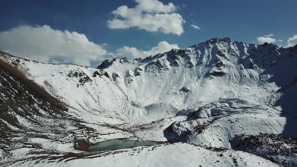 Snowcapped Mountains and a Lake