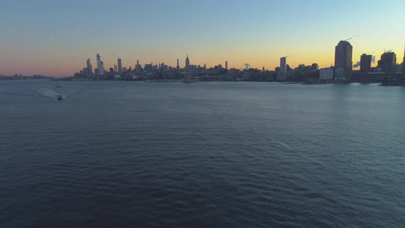 Manhattan Cityscape in the Morning. New York City, Aerial View