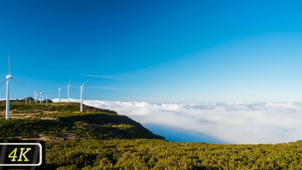 Wind Farms Above the Clouds on Madeira