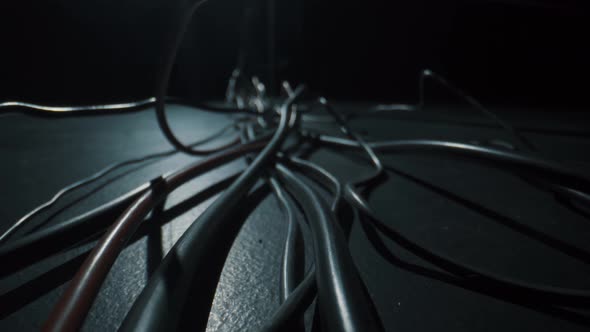 Black and Red Cables Lie on the Floor Macro on Laowa 24Mm f 14 Macro