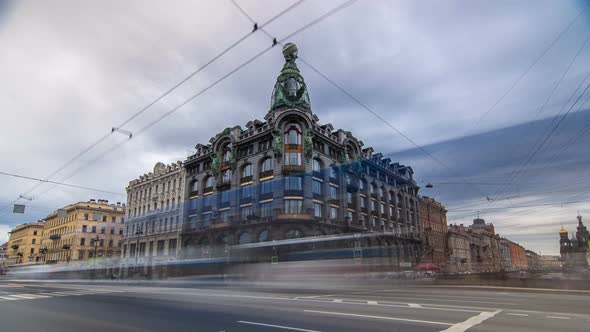 Singer House at the Saint Petersburg Timelapse Hyperlapse