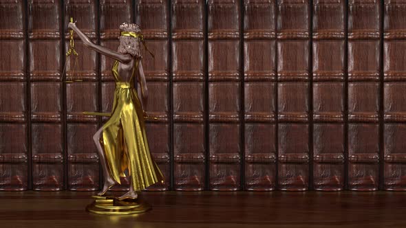 Statue of Justice, Themis, Femida with Scales and a Sword in alt