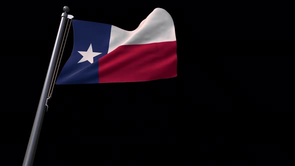 Texas State Flag  With Alpha Channel 4K