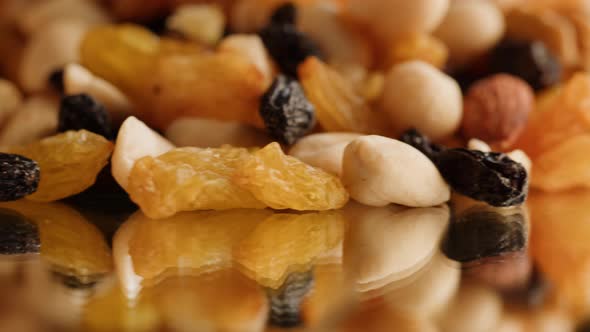Nuts and Dried Fruits Mix Closeup