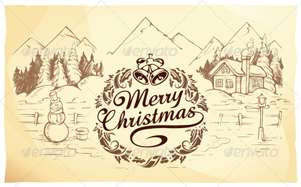 Calligraphic Christmas Lettering