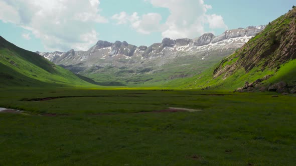 River in green valley in highlands