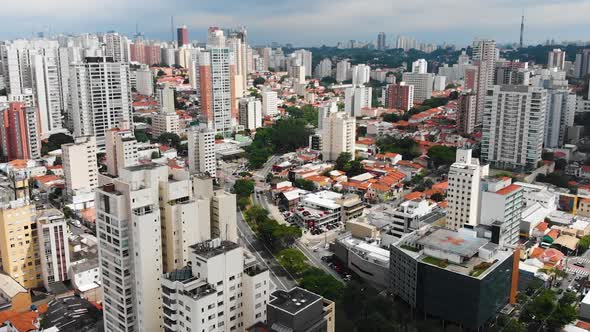 Skyscrapers and Buildings Sao Paulo, Brazil (Aerial View, Panorama, Drone Footage)