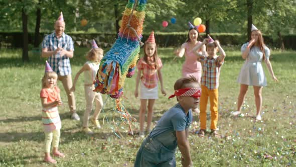 Pinata Game at Party