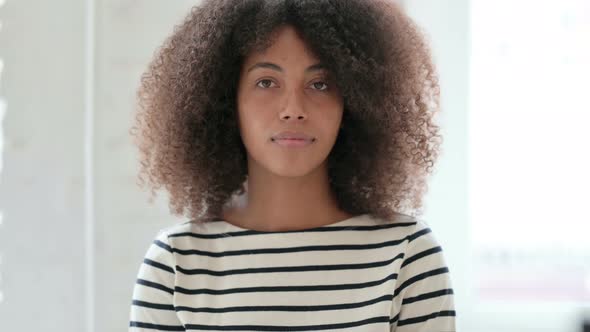 African Woman Looking at Camera 