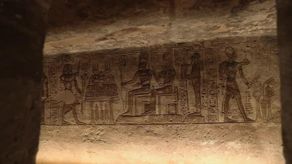Ancient Drawings Inside The Abu Simbel Temple