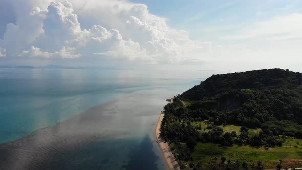 Beautiful high view of nature with sea ocean