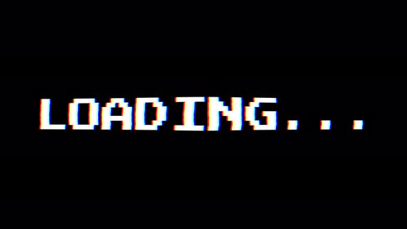 Retro Glitchy 8-Bit Loading Screen