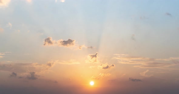 4k Timelapse Clouds At Sunset