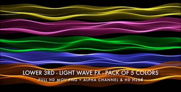 Lower Third - Light Wave FX - Pack of 5