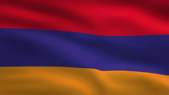Armenia Windy Flag Background 4K