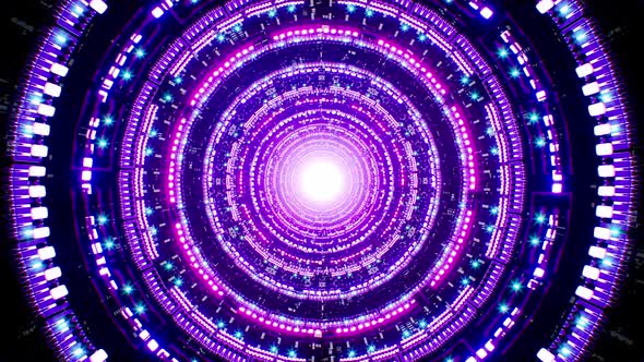 Spin Purple Light Neon Background Loop 4K