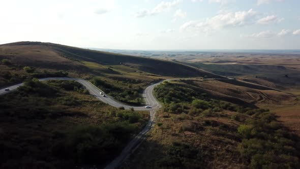 Mountain Road in Chechen Republic North Caucasus Russia