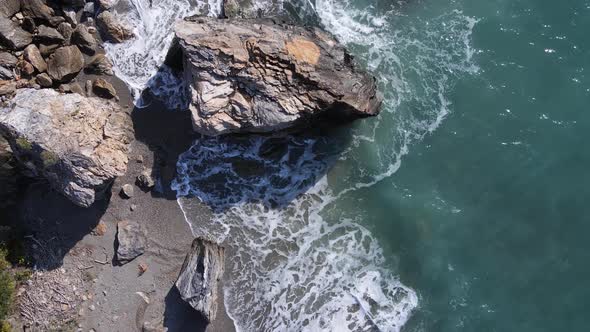 Sea Near the Coast - Close-up Aerial View of the Coastal Seascape