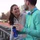 Beautiful Couple Talking After Fitness Exercising and Jogging - VideoHive Item for Sale