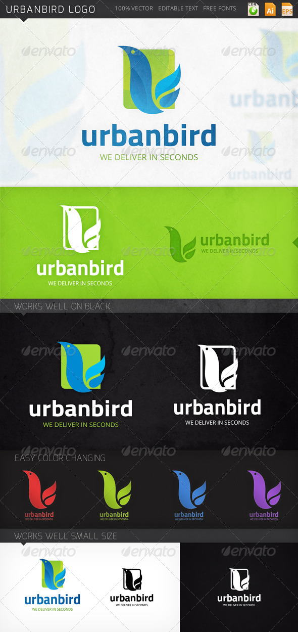 Urbanbird Letter U Logo Template