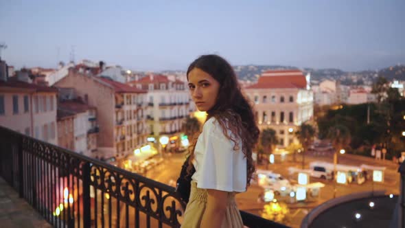 Curly Girl Looks Enjoys View