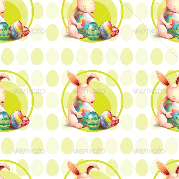 Bunny Pattern with Easter Eggs