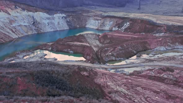 Drone Flight Over a Quarry