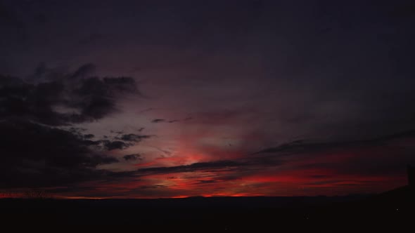 Beautiful Pink and Blue Sky Over the Verde Valley of Arizona at Sunrise