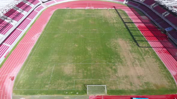 Football Stadium La Portada, Club Deportes La Serena (Chile, aerial view)