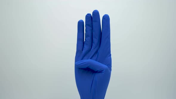 Hand dummy of a medical gloved