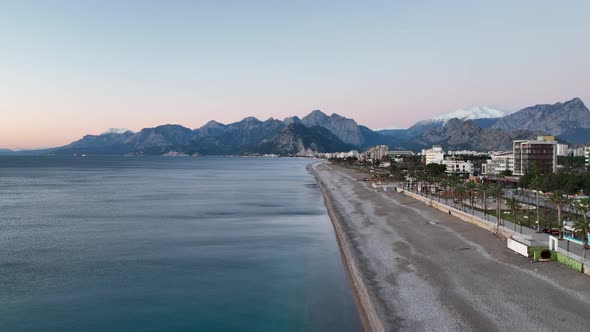 Beach Aerial View Turkey Antalya 4 K