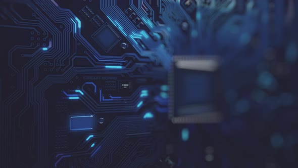 Abstract Circuit Chip Board digital Background