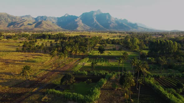 Aerial view of the Morogoro town in  Tanzania