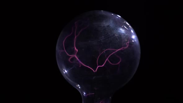 Lightning In Plasma Ball Slow Mo