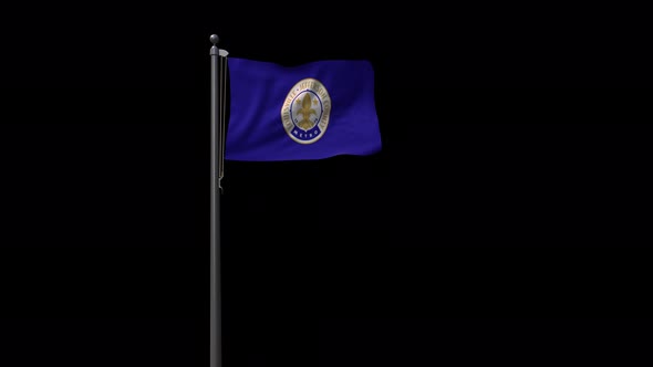 Louisville Flag With Alpha 4K