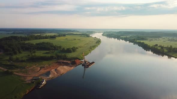 Western Dvina River And Dredge 10