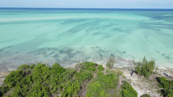 Ocean Landscape Near the Coast of Zanzibar Tanzania