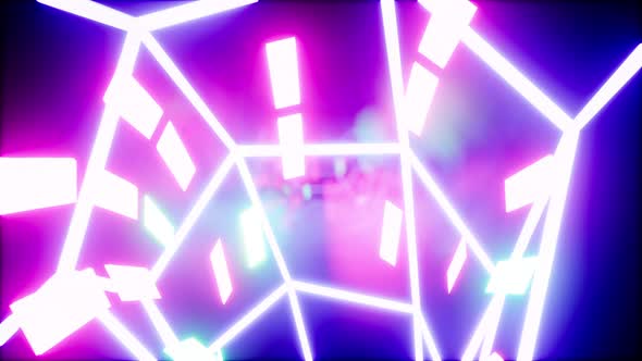 Vj Tunnel Neon Loop 4K UHD