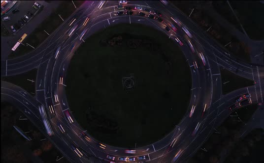 Hyperlapse Night City Traffic Video