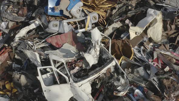 Metal Scraps of Abandoned Old Cars