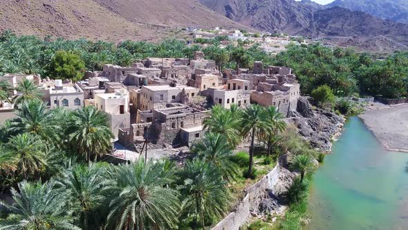 Wadi Mahram Samail Close Shot with 4K Drone Oman