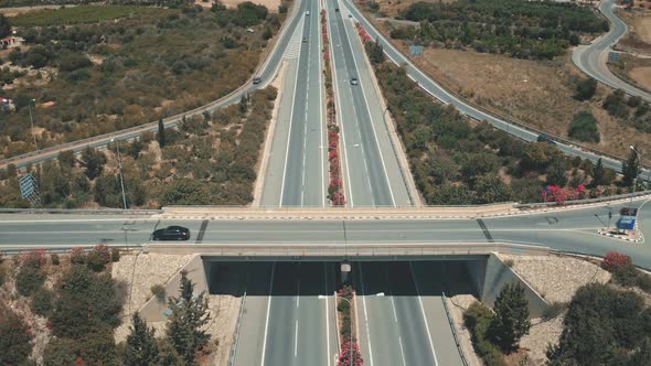 Closeup Multiple Road with Bridge